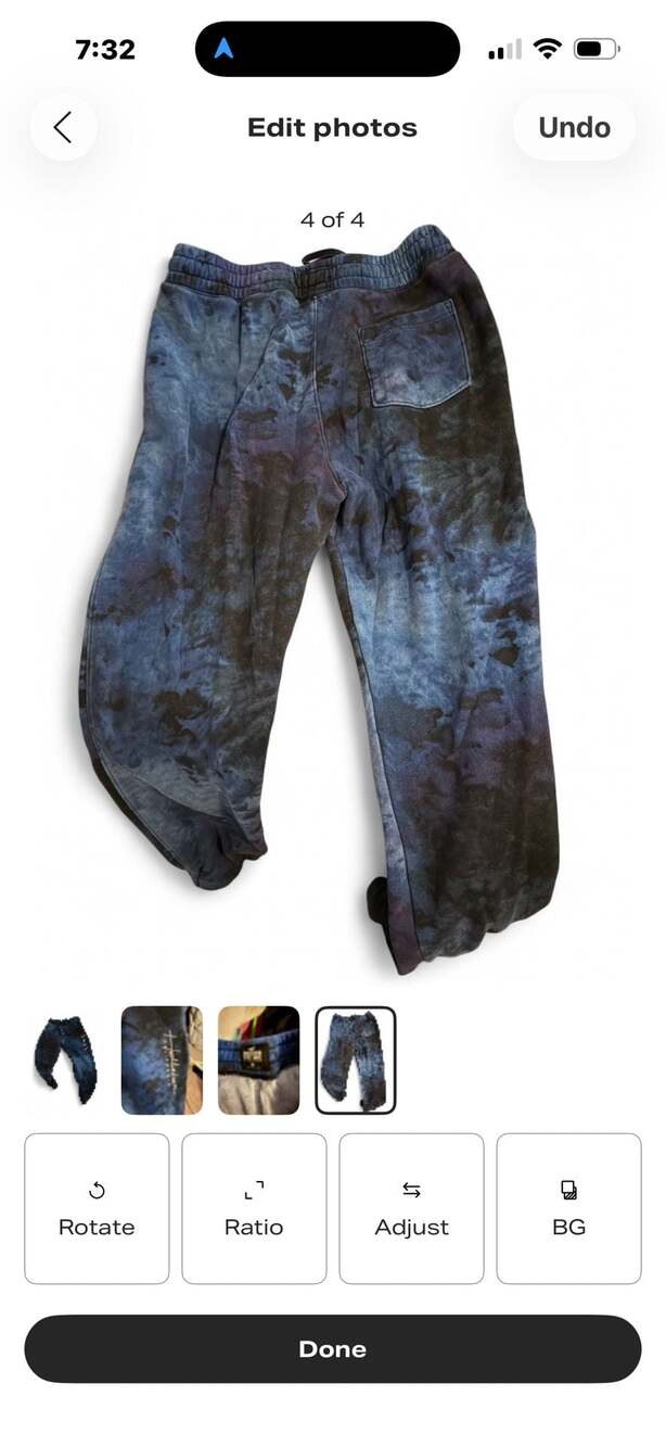 Hollister Must-Have Collection Tie Dye Jogger Sweatpants Blue Black Medium